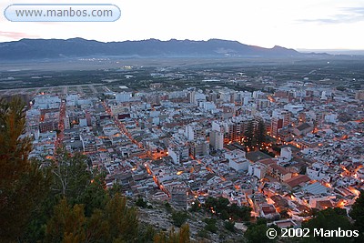 Vista nocturna de Cullera