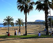 Playa de la Barceloneta, Barcelona, España