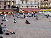 Piazza Il Campo, Siena, Italia